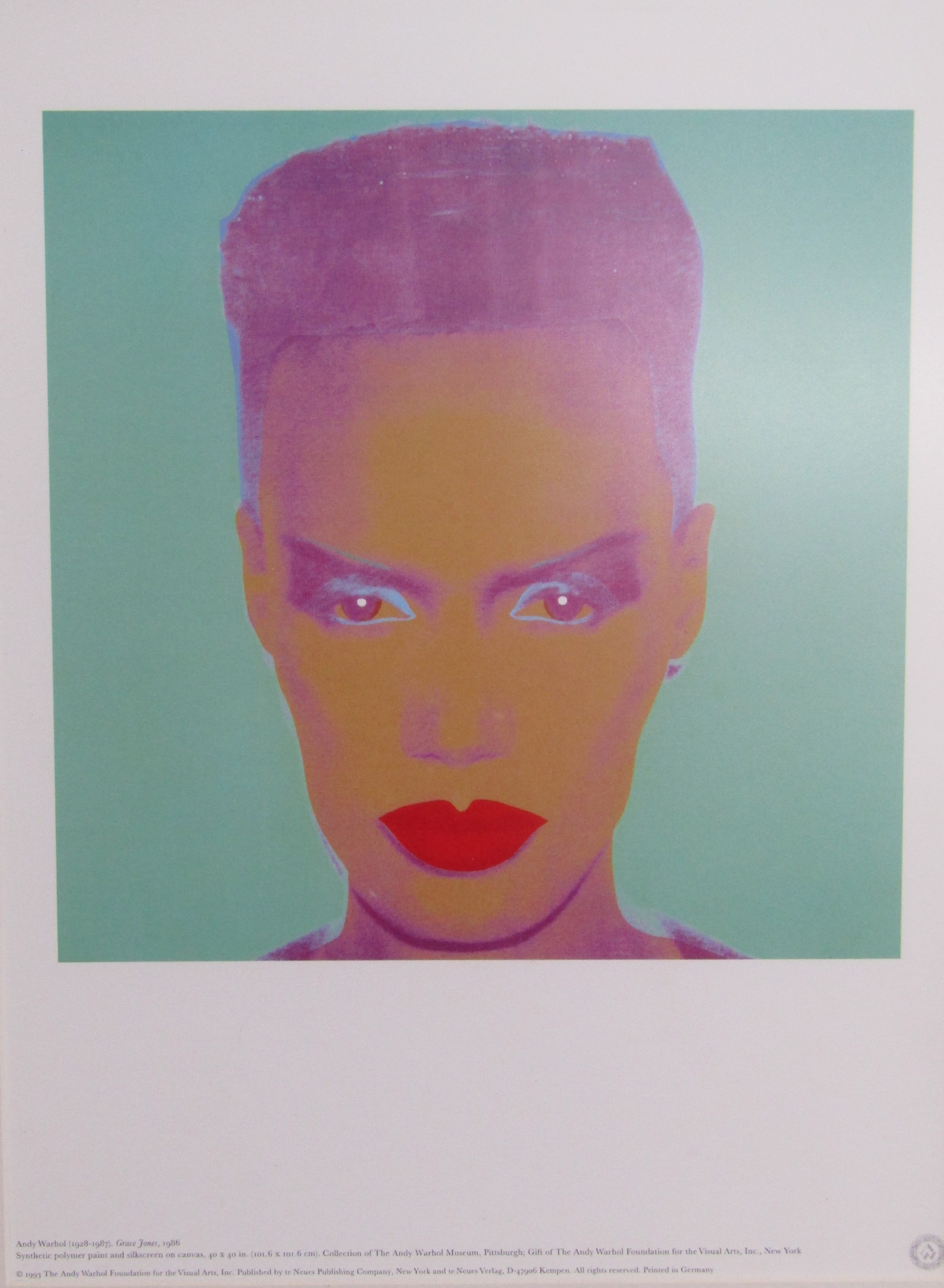 Framed Andy Warhol lithographic print 'Grace Jones' published by Neues New York in association - Bild 2 aus 6