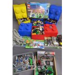 Large collection of Lego and other building bricks along with Lego storage tubs - includes