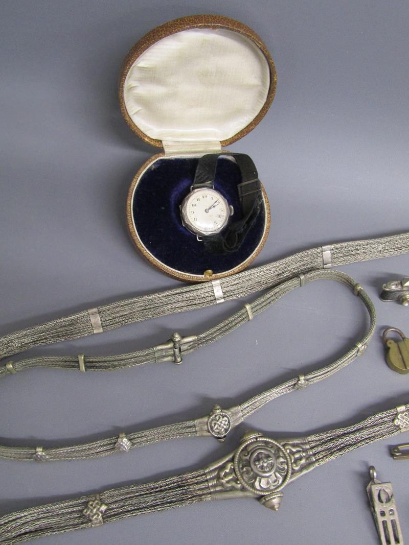 Silver jewellery including brooches, rings, necklaces, pendants, earrings etc also white metal - Image 10 of 15