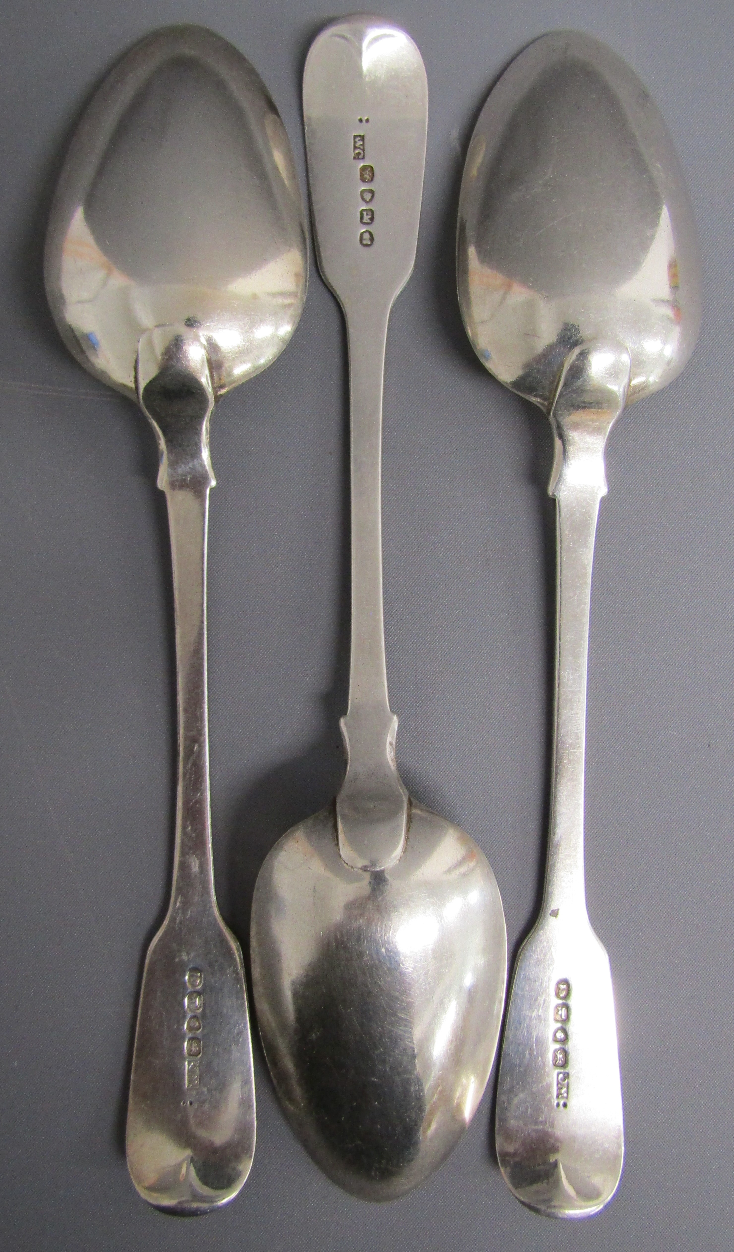 3 silver serving spoons William Cripps London 1825 - total weight 7.2 ozt - Image 2 of 4