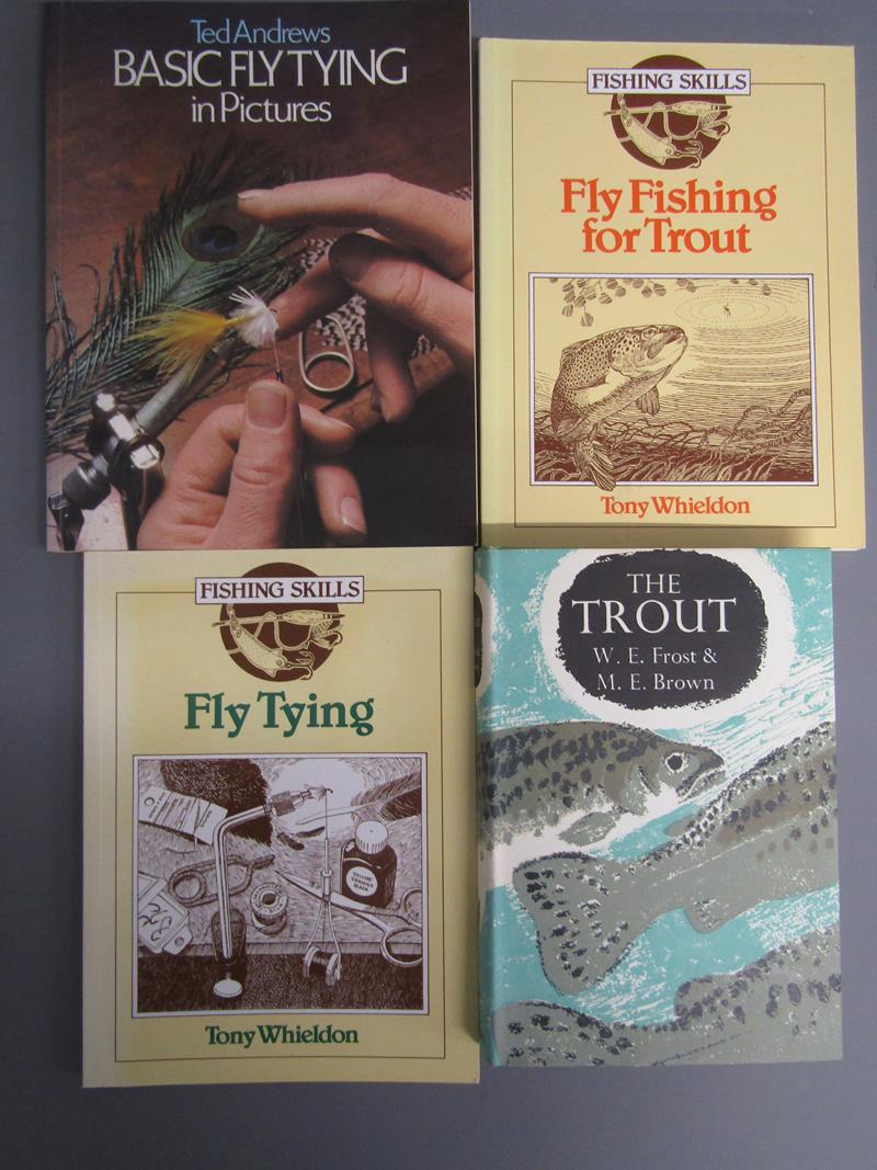 Fly fishing books include John Veniard Fly Dresser's Guide, a Further Guide to Fly Dressing & Fly- - Bild 6 aus 6