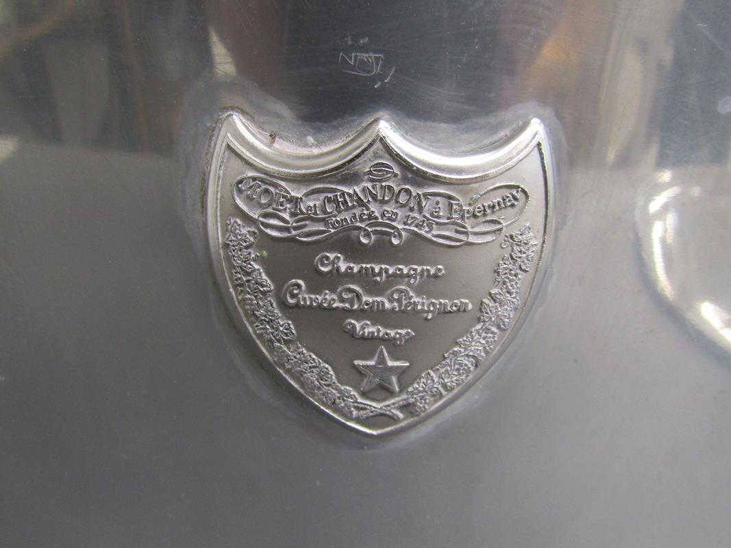 M Szekely Dom Perignon pewter wine cooler and silver plate tray - approx. 43.5cm dia - Image 7 of 14