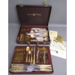 Bestecke Solingen 23/24 Karat plated cased cutlery set - Model 25