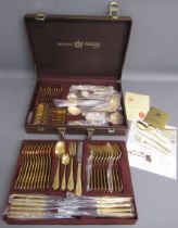 Bestecke Solingen 23/24 Karat plated cased cutlery set - Model 25