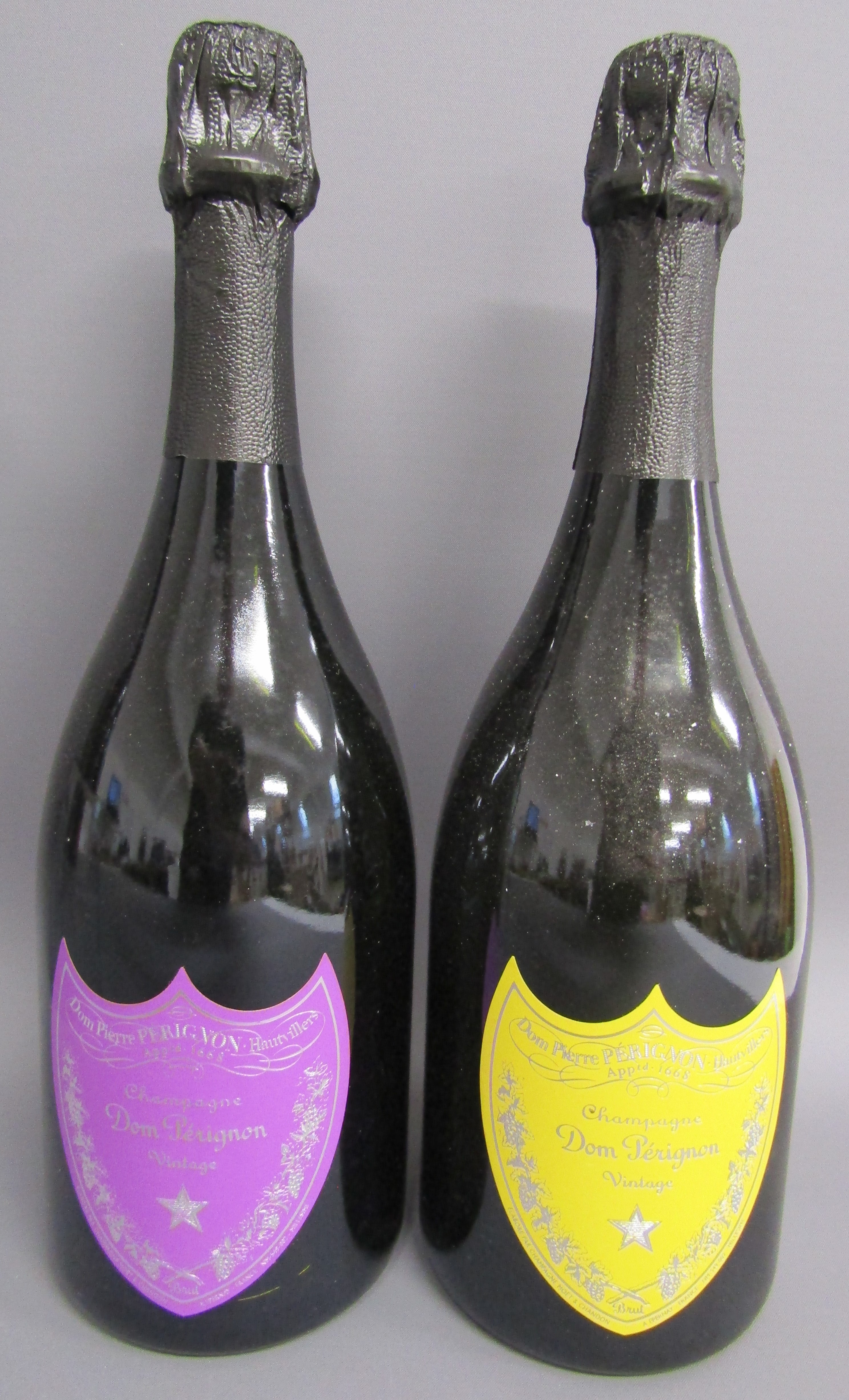 Set of 6 Andy Warhol Tribute Collection Dom Perignon display bottles (empty) - Image 3 of 6