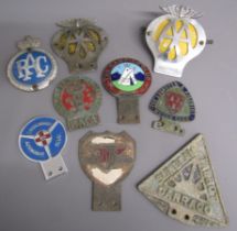 Collection of car badges includes AA, RAC, Lincolnshire Automobile Club, BMA, the Camping Club,