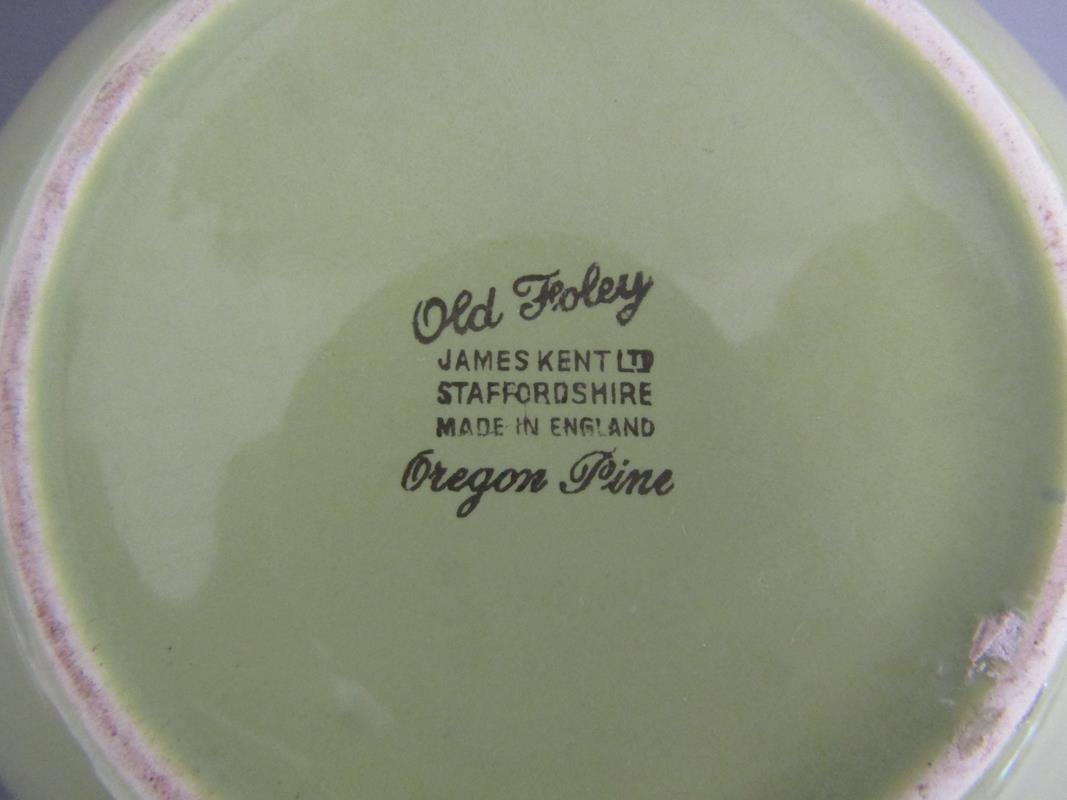 Old Foley Oregon Pine soup bowls and saucers, Susie Cooper hand painted cups, Gray's Pottery - Image 3 of 9