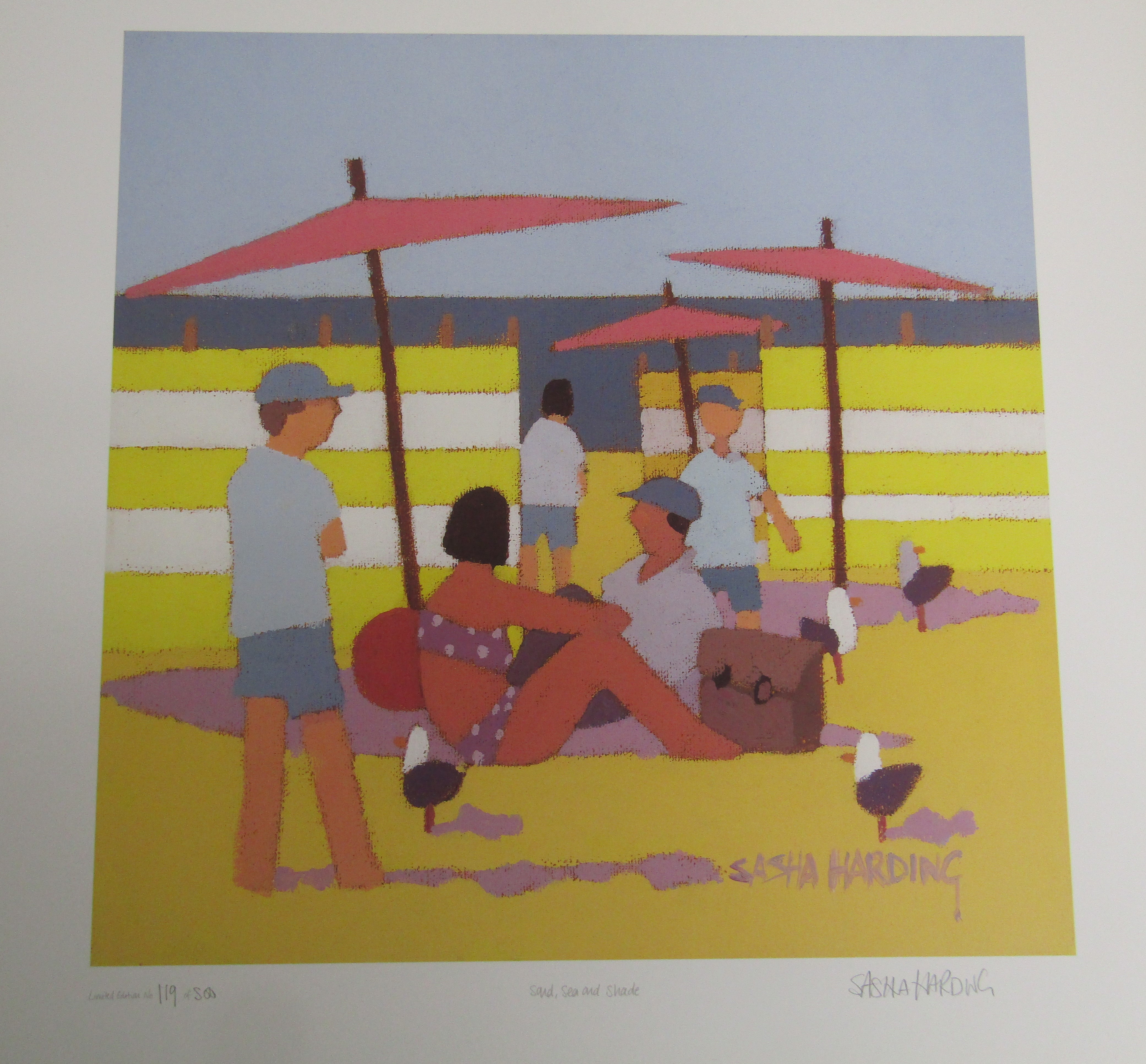 Unframed Sasha Harding folio of 5 pencil signed, titled & numbered limited edition seaside themed - Bild 2 aus 7