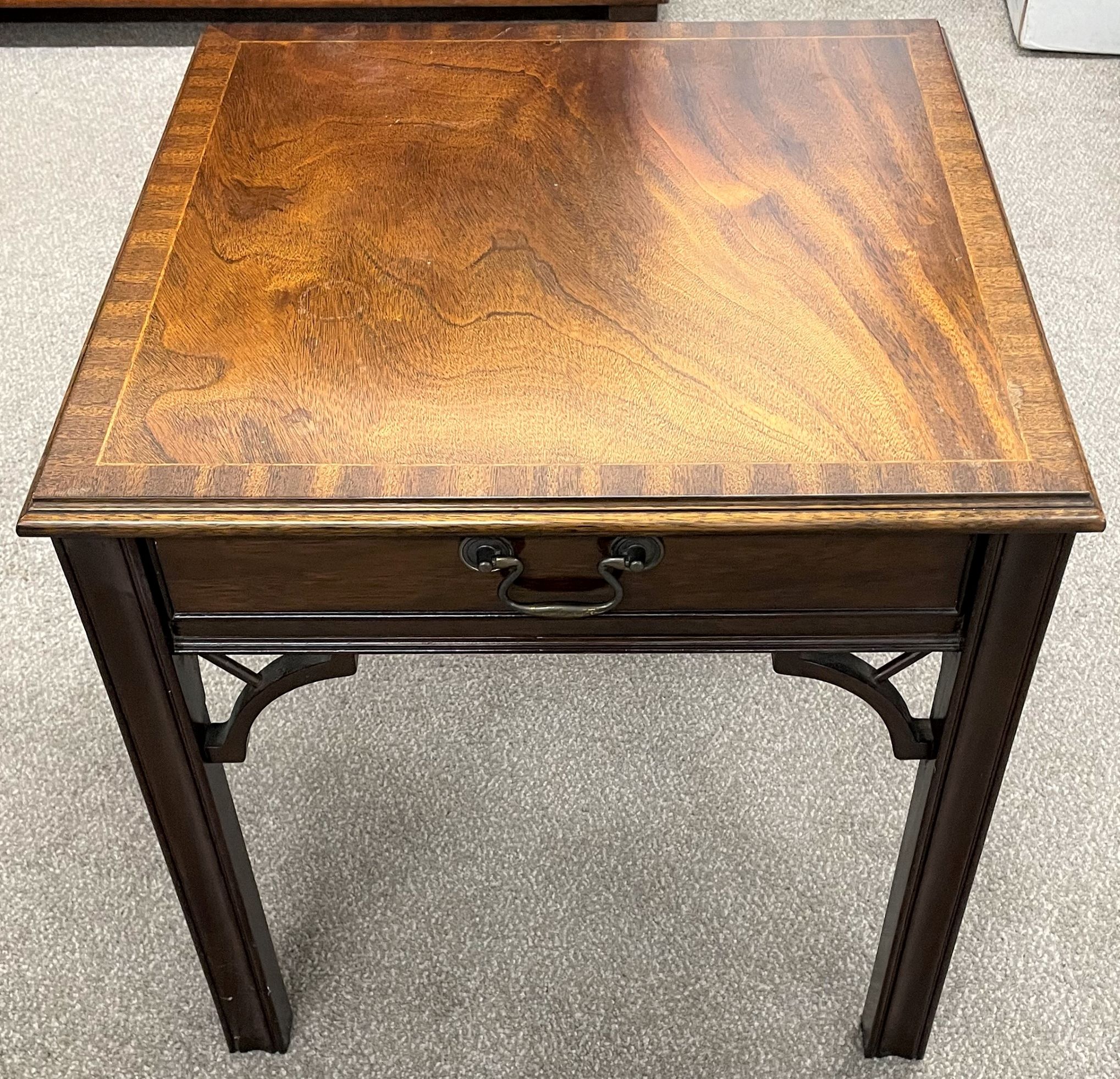 Small Georgian style coffee or side table Ht 54cm top 54 by 54cm