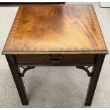 Small Georgian style coffee or side table Ht 54cm top 54 by 54cm