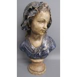 Grinam Niam style cast bust of young girl