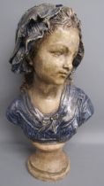 Grinam Niam style cast bust of young girl