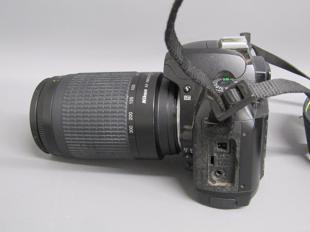 Nikon D70 camera with Nikon Nikkor 70-300mm lens, Sigma 18-12mm lens, 2 batteries, chargers and - Image 2 of 13