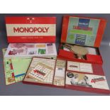 4cyte 'Twinset' table model board game, Monopoly still partially sealed and Chad Valley Table