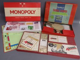 4cyte 'Twinset' table model board game, Monopoly still partially sealed and Chad Valley Table