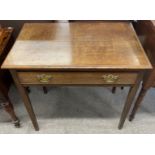 Small Georgian oak side table with single drawer W 80cm D 51cm Ht 76cm