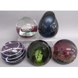 5 x Caithness paperweights includes Whispers 359/500 - Triton 55/750 - Andromeda  288/500 - Ice