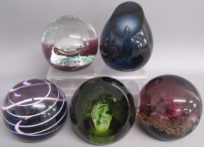 5 x Caithness paperweights includes Whispers 359/500 - Triton 55/750 - Andromeda  288/500 - Ice