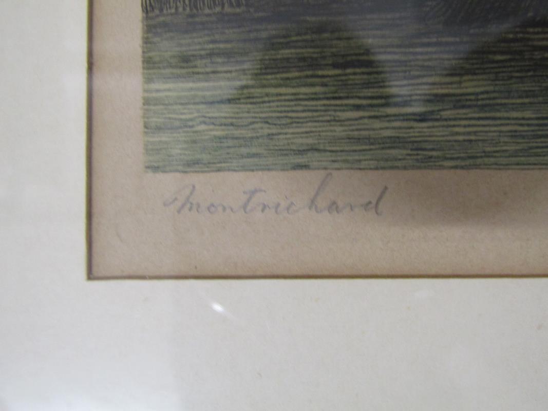 3 framed C Fitzgerald etchings - Abbeville, Luimpen? and Montrichard - all pencil signed - Bild 10 aus 10