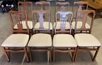 2 sets of 4 (8 in total) Stakmore folding dining chairs