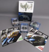 4 Star Trek official Collectors pieces - Romulan Drone, Klingon Raptor, Species 8472 Bioship and