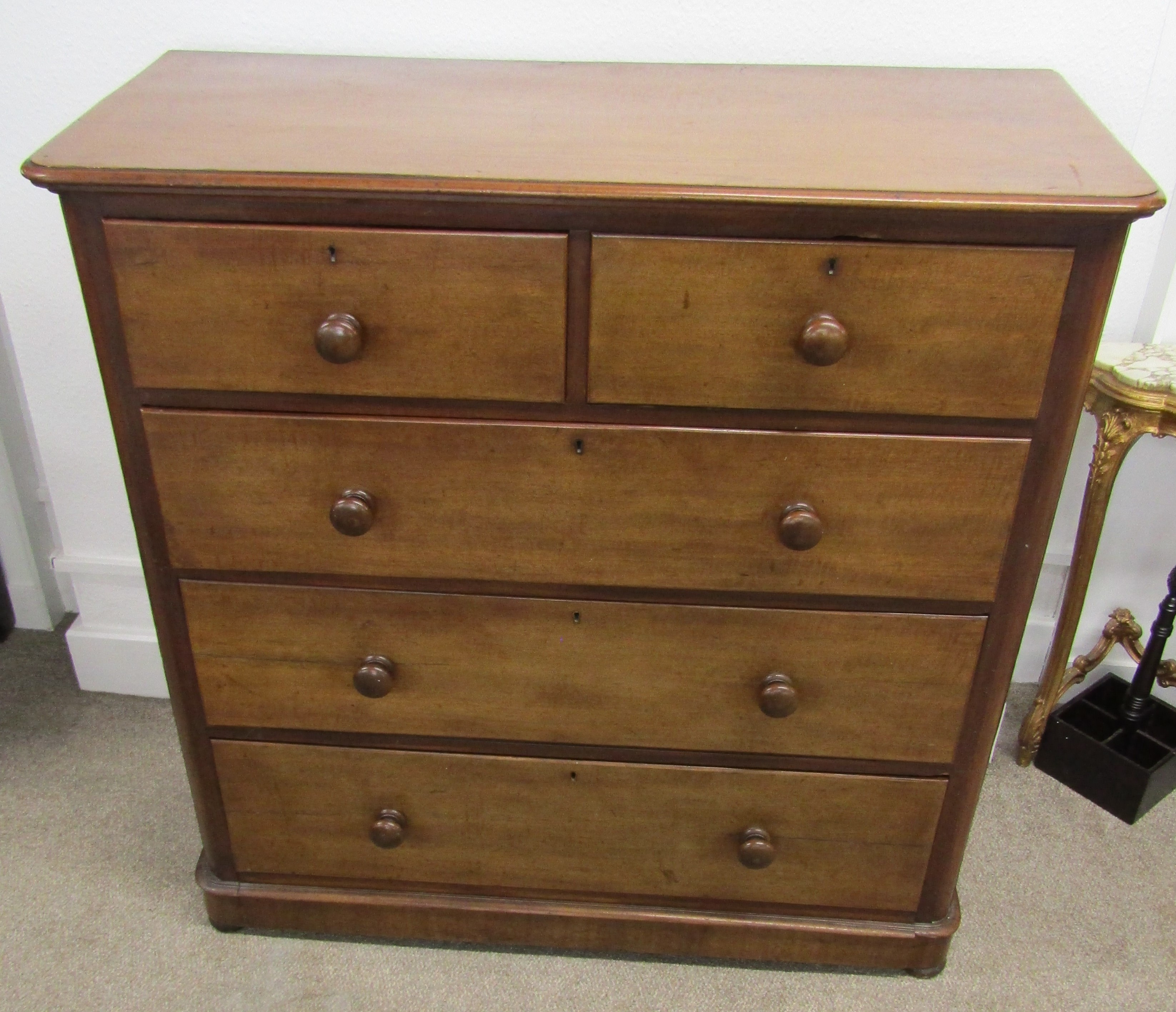 Large Victorian mahogany chest of drawers - approx. 120cm x 52.5cm x 119.5cm - Image 2 of 4