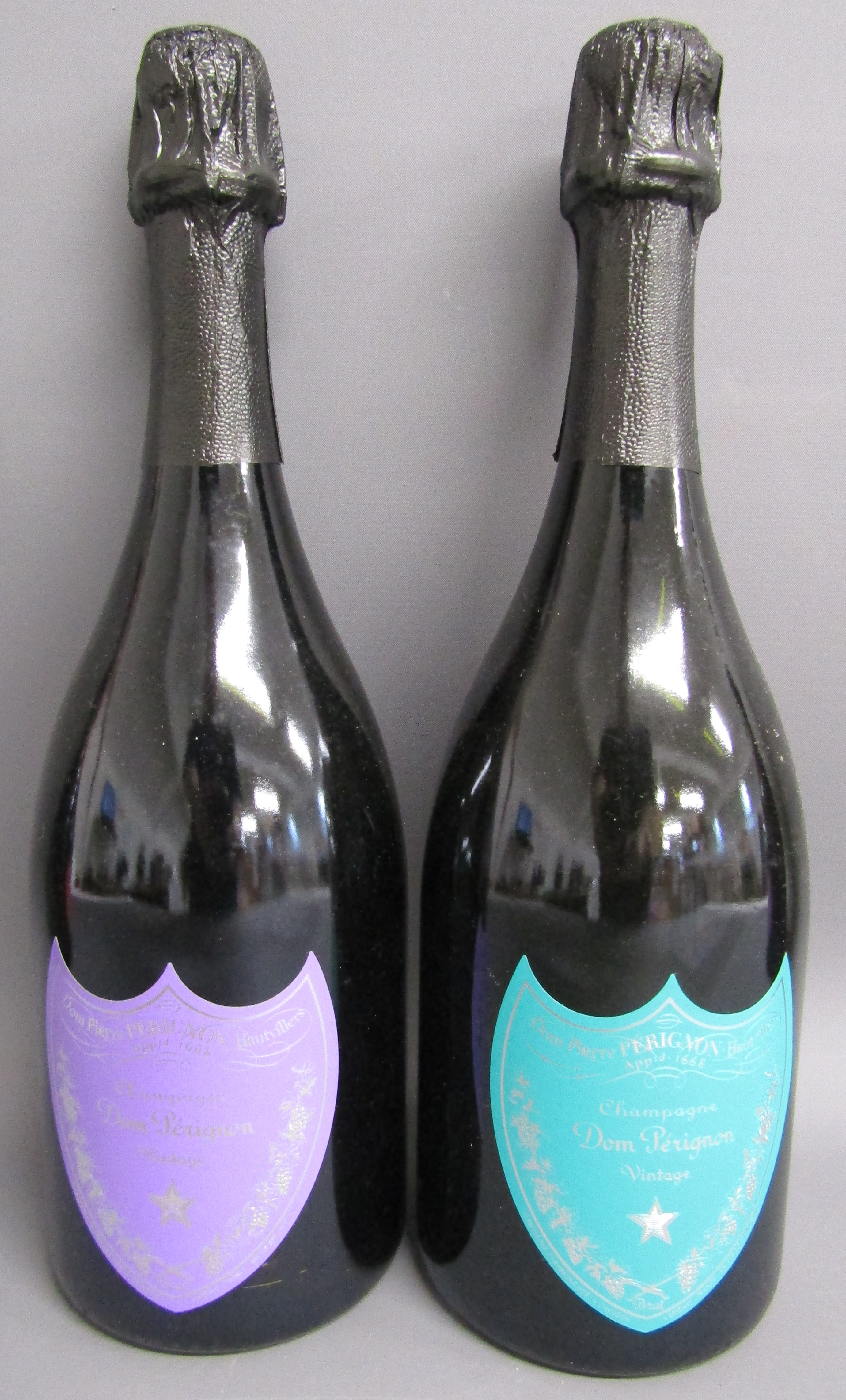 Set of 6 Andy Warhol Tribute Collection Dom Perignon display bottles (empty) - Image 4 of 6