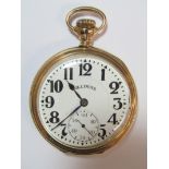 Bunn Special Illinois pocket watch - 21 jewels - 60 hour - No 161 - Warranted 20 years - C.W.C Co