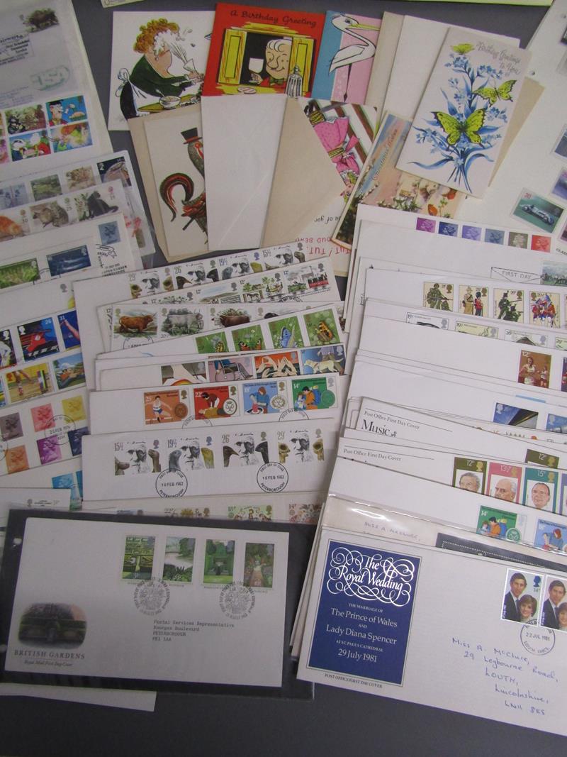 Collection of cards dating from 1953, first day covers, mint stamps, postcards and cigarette cards - Image 5 of 11