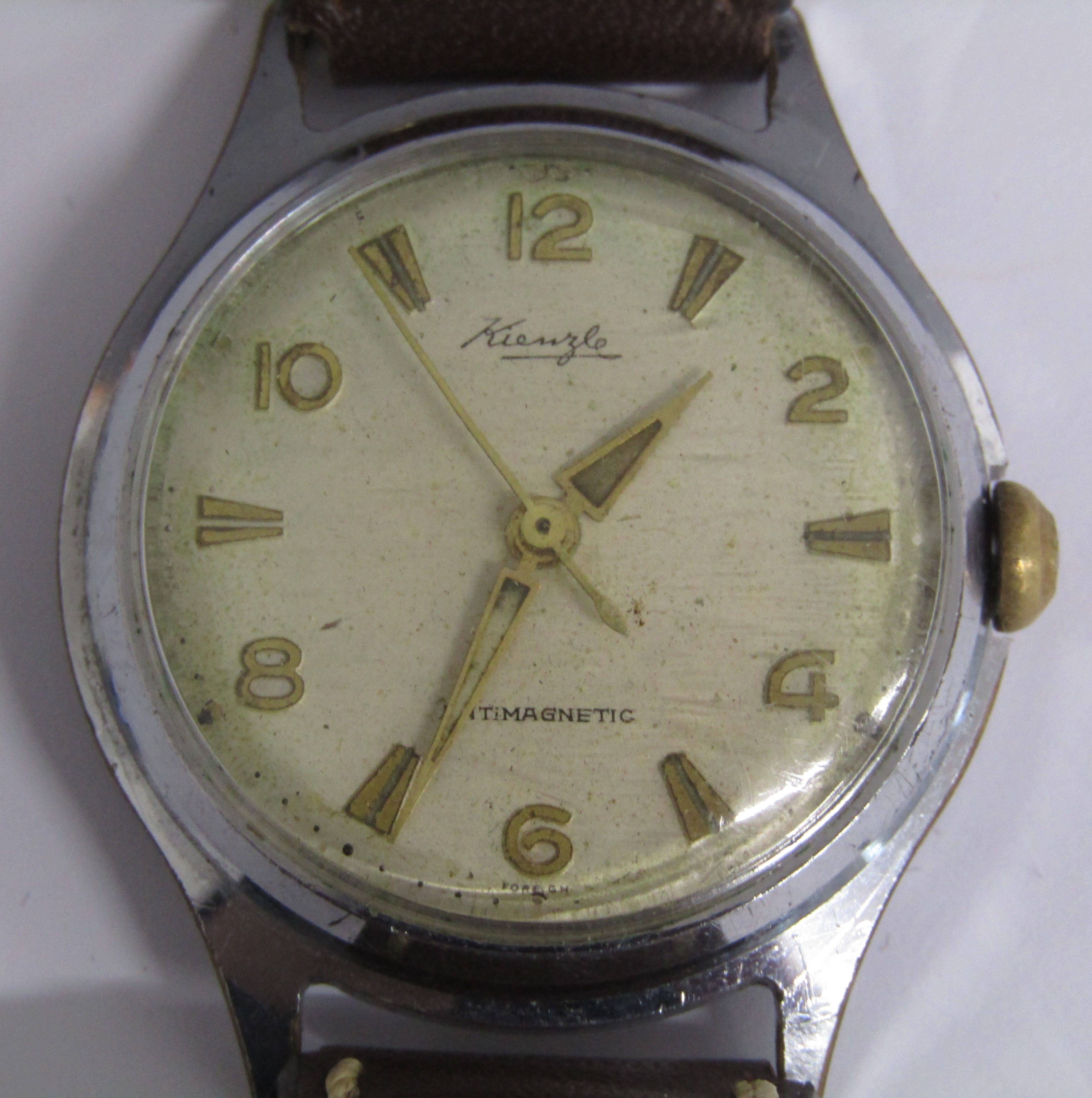 2 1950's Kienzle antimagnetic watches - one marked Foreign and the other Made in Germany with case - Image 2 of 9