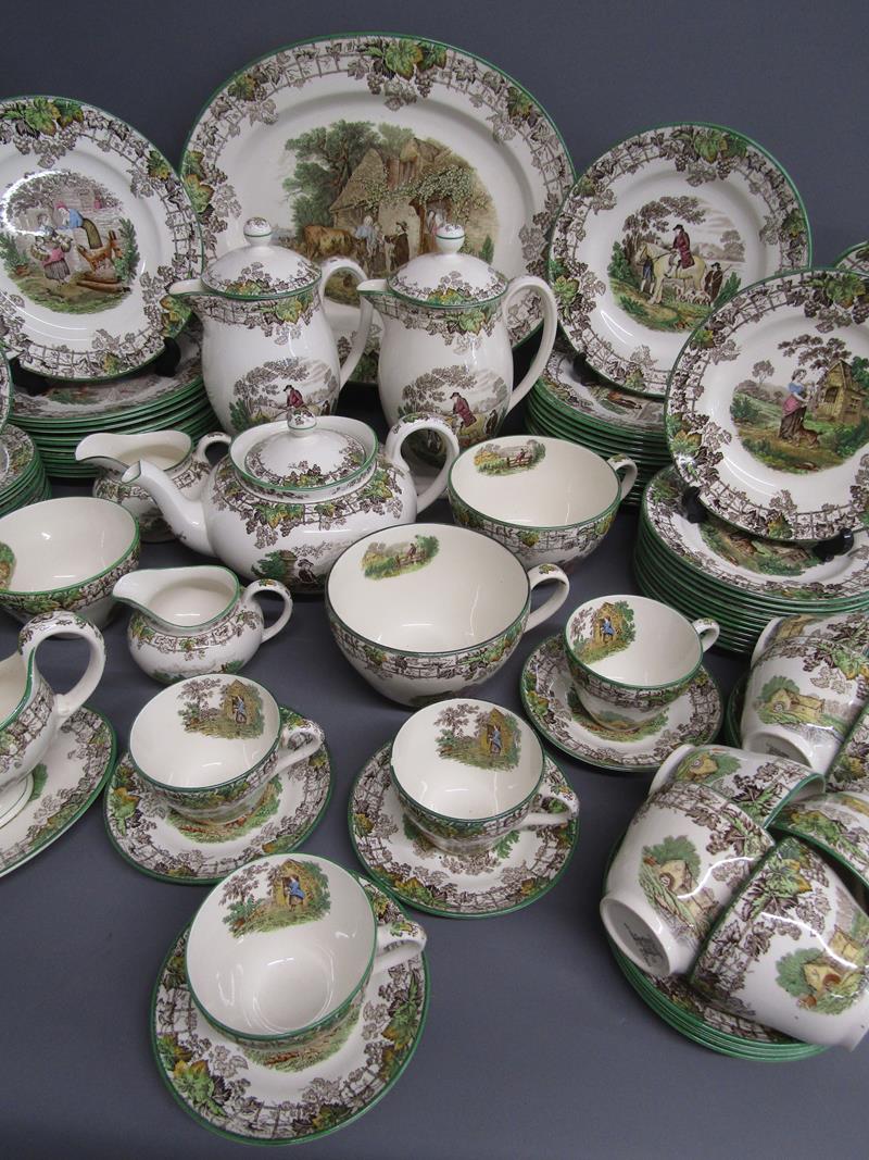 Large collection of Copeland Spode 'Spode's Byron' includes plates, tureens, bowls, teaset, coffee - Image 5 of 7