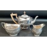 Victorian 3 piece silver tea service, Goldsmiths & Silversmiths Co (William Gibson & John Lawrence