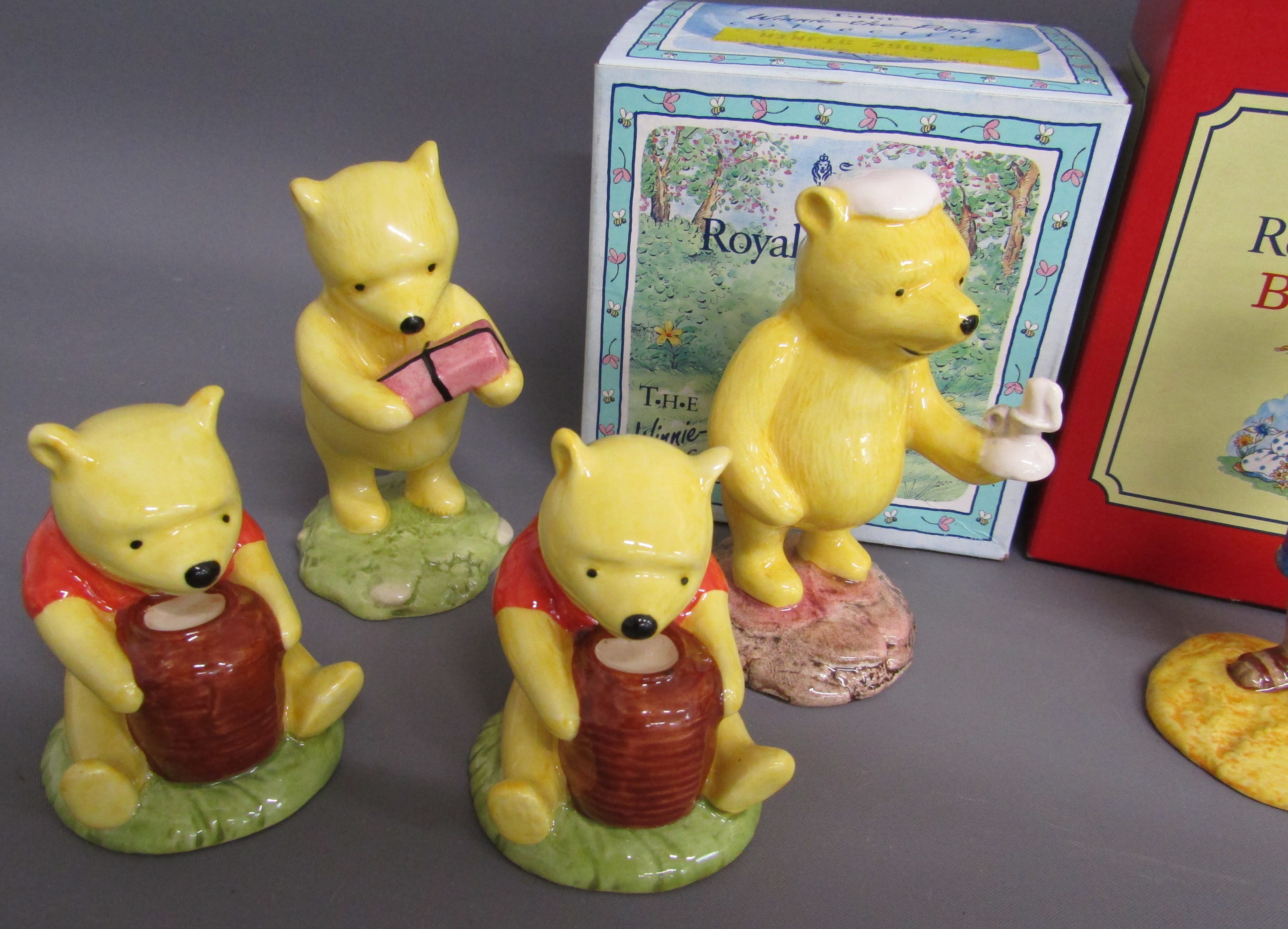 Royal Doulton Winnie the Pooh & Bunnykins, The Honey Pot, The Present, Pooh lights the candle and - Image 2 of 3