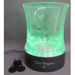 Dom Perignon acrylic ice bucket with Andy Warhol colour changing light up base
