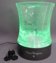 Dom Perignon acrylic ice bucket with Andy Warhol colour changing light up base