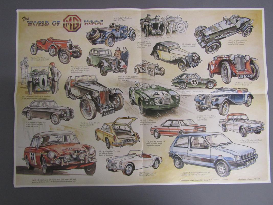 Car collection includes Swallow, Morris Minor and fist car mascots, caps, leaflets, booklets, scarf, - Image 8 of 17