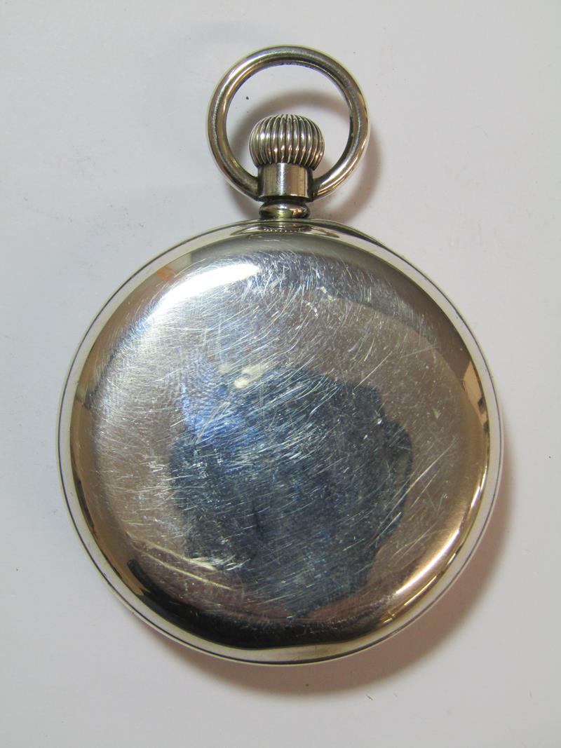 2 silver top wind pocket watches - Dennison 1928 (doesn't wind) & other back stuck but working - Image 10 of 10