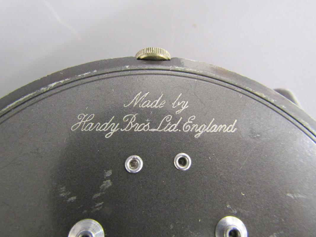 3 fishing reels - Hardy St Aidan 3.75" silver spool perforated 7/8", left and right hand cast, - Image 3 of 10