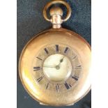 Gold plated half hunter pocket watch