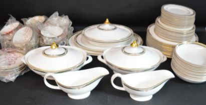 Selection of Royal Doulton Forsyth tableware including 12 dinner plates, 12 side plates, 12 small