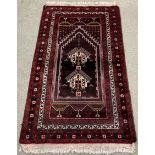 Full pile Afghan Beluch hand woven nomadic rug 160cm by 94cm