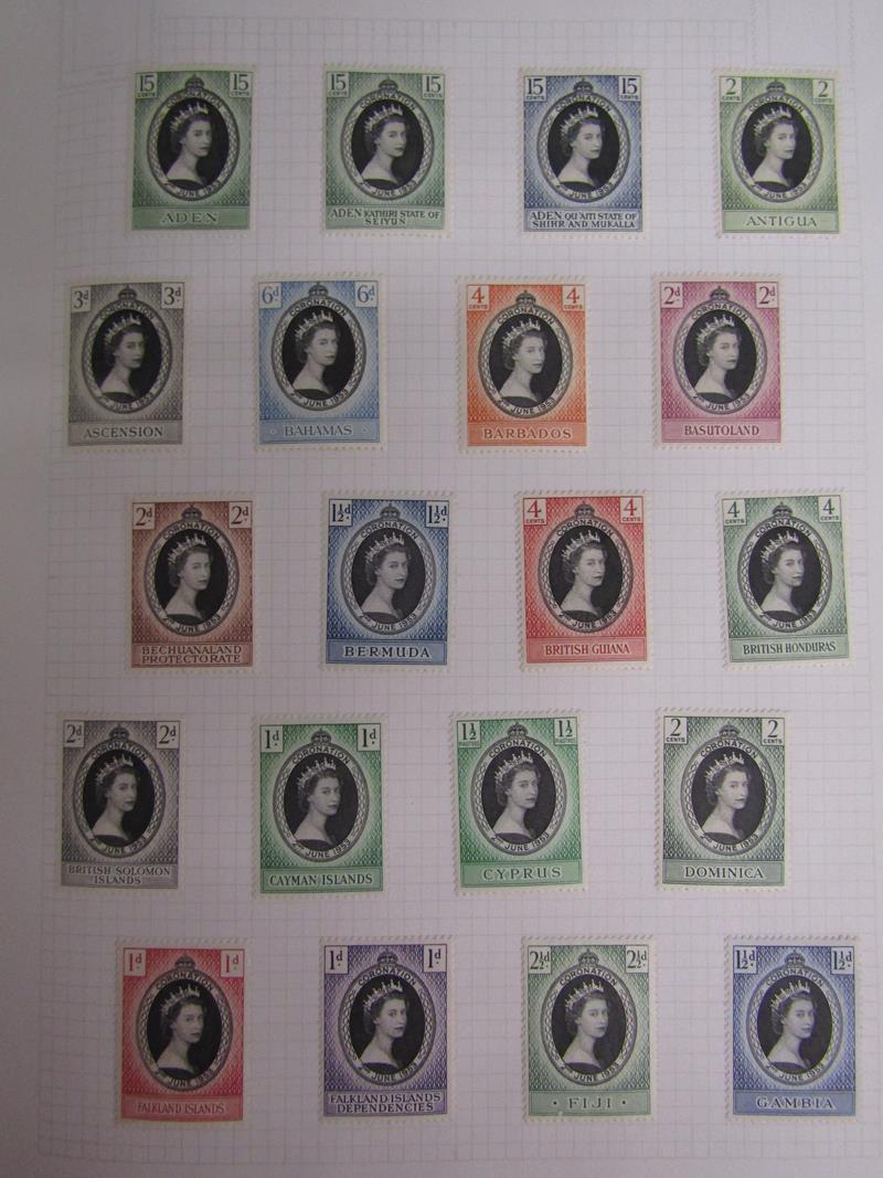 2 stamp albums containing the full Queen Elizabeth Commonwealth collection (unfranked), mixed of - Image 14 of 31