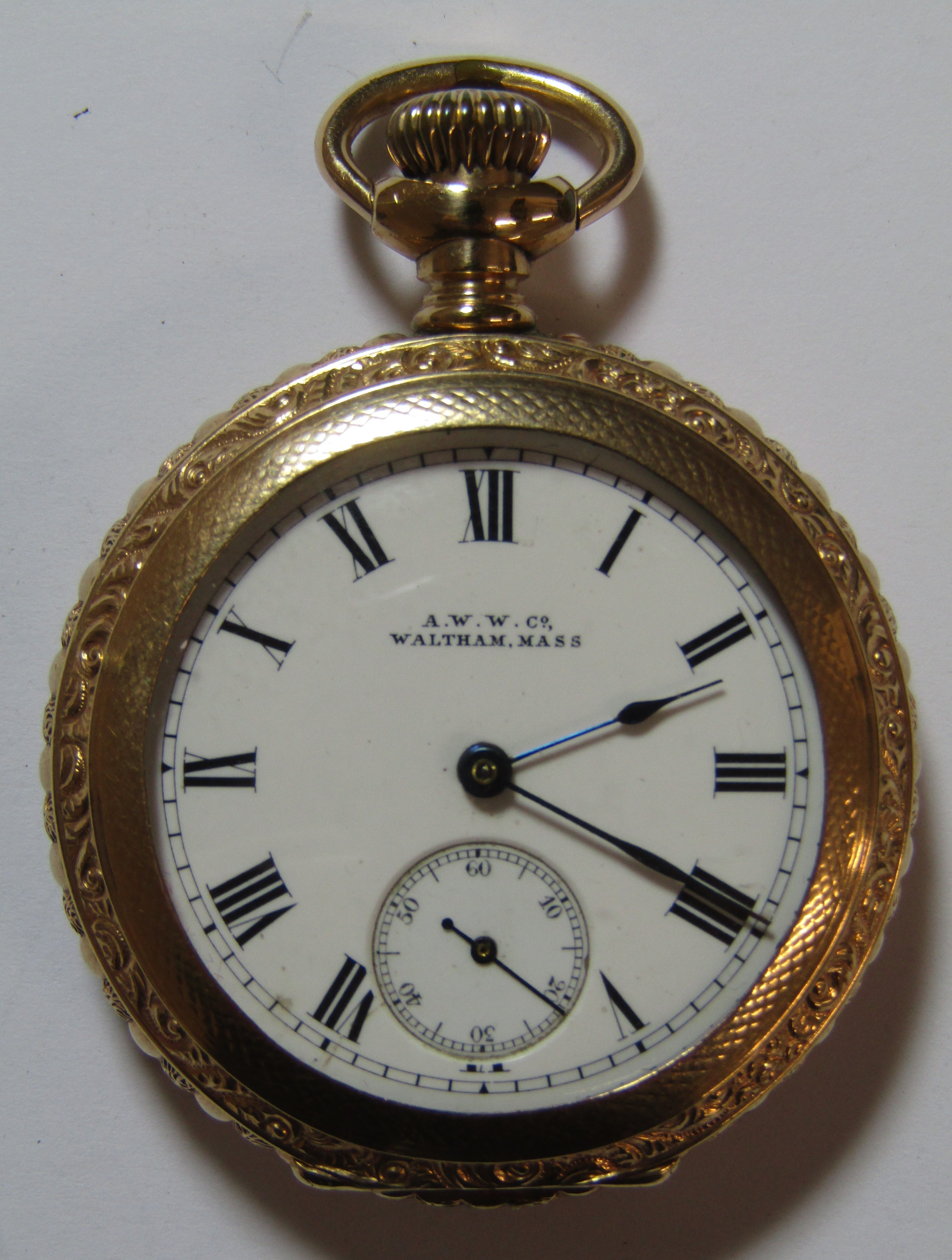 Waltham Riverside Maximus 19 jewels pocket watch, 3.5cm diam,