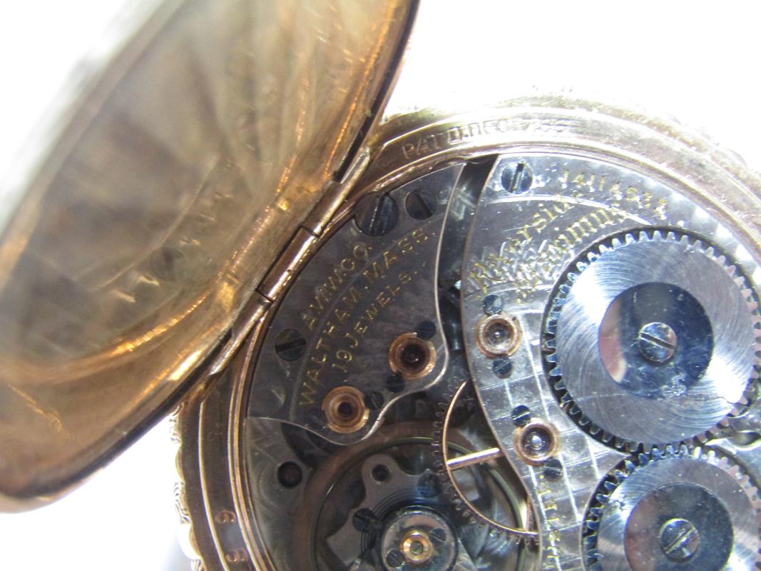 Waltham Riverside Maximus 19 jewels pocket watch, 3.5cm diam, - Image 7 of 7