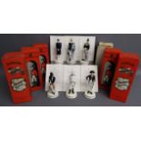 6 Michael J Sutty 'Officers of the Royal Navy Period Uniforms' figures all limited edition 10/