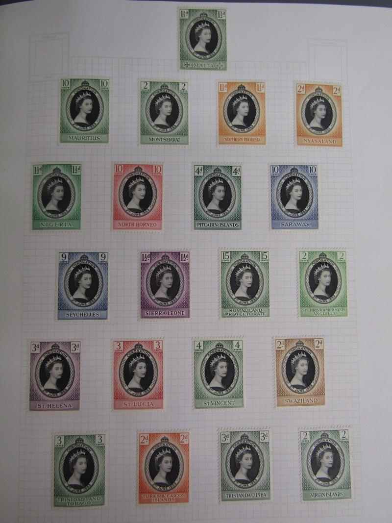 2 stamp albums containing the full Queen Elizabeth Commonwealth collection (unfranked), mixed of - Image 16 of 31