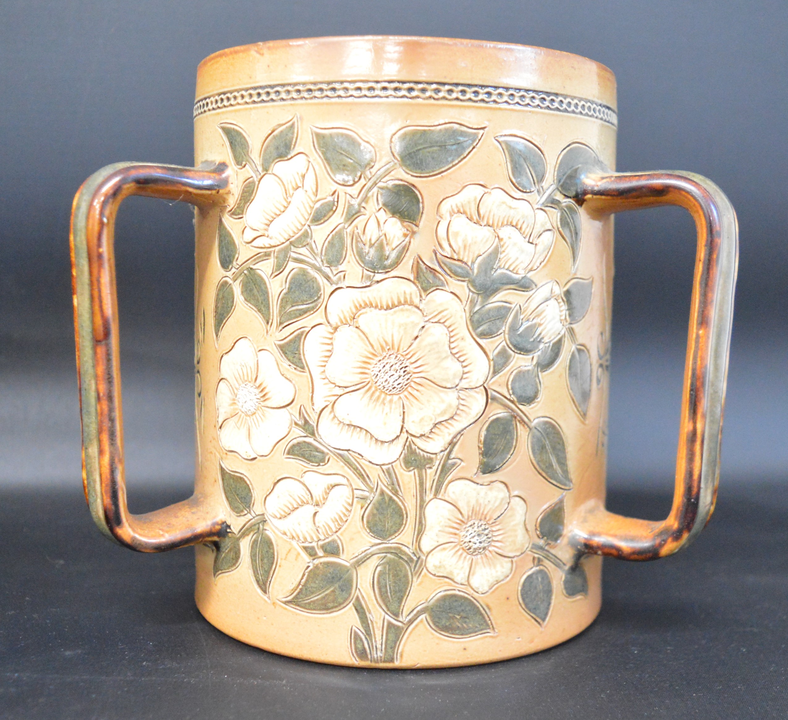 Doulton Lambeth tyg "In Commemoration of the General Election of 1880, when for the first time in - Image 3 of 12