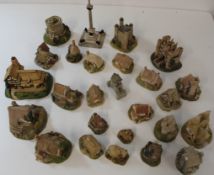 Large quantity (26 in total) Lilliput Lane including Mrs Pinkertons Post Office, Forget me not
