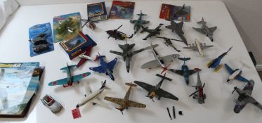 Mixed collection of toy aeroplanes including Matchbox and Dinky, 28 in total plus Corgi James Bond