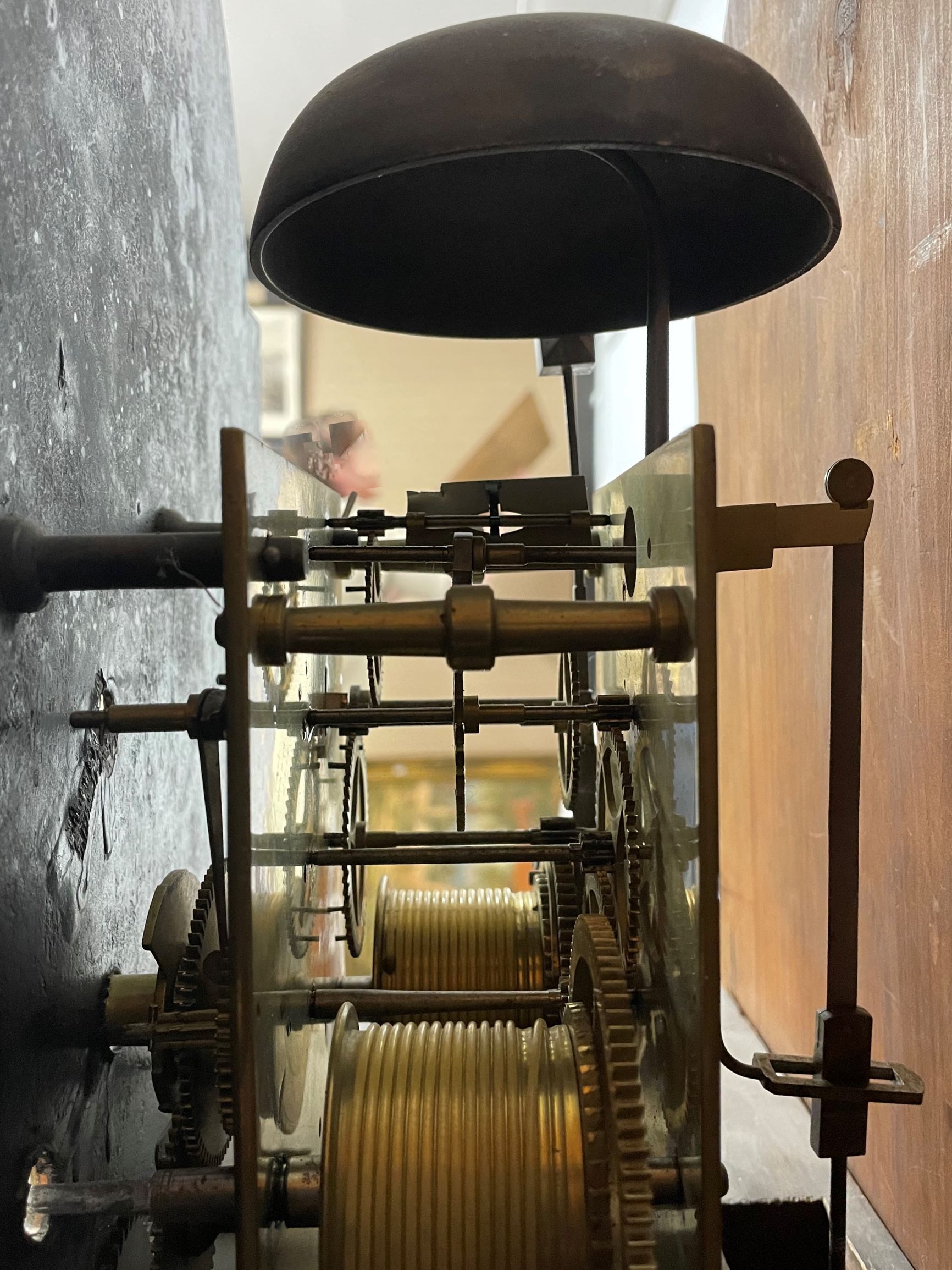Early 19th century longcase clock by James Johnson of Linlithgow with 8 day movement in a flame - Image 5 of 8
